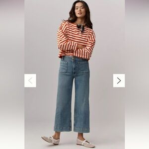 Anthropologie Blue Wide Leg Jeans